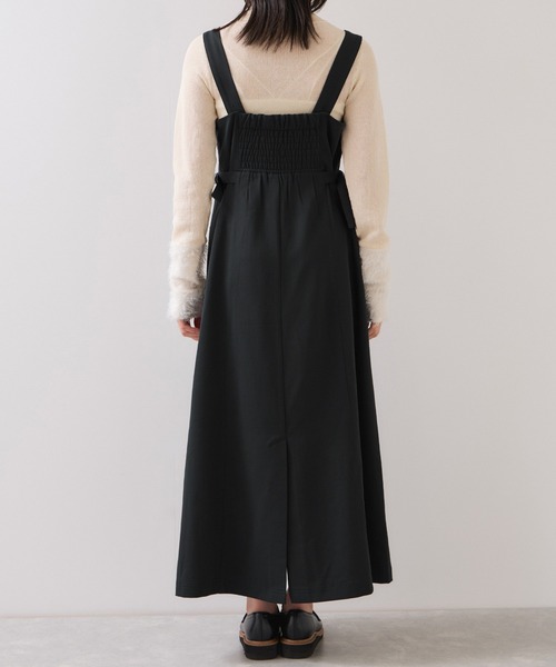 VIS(ビス)の「ウエストベルトジャンパースカート(ジャンパースカート・レディース・ダークブラウン/スミクロ・FREE)」の11枚目の写真