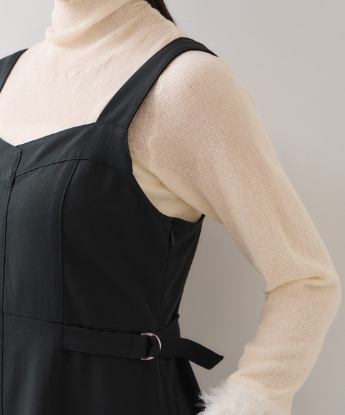 VIS(ビス)の「ウエストベルトジャンパースカート(ジャンパースカート・レディース・ダークブラウン/スミクロ・FREE)」の15枚目の写真