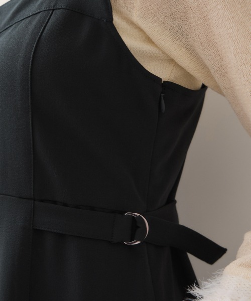 VIS(ビス)の「ウエストベルトジャンパースカート(ジャンパースカート・レディース・ダークブラウン/スミクロ・FREE)」の21枚目の写真