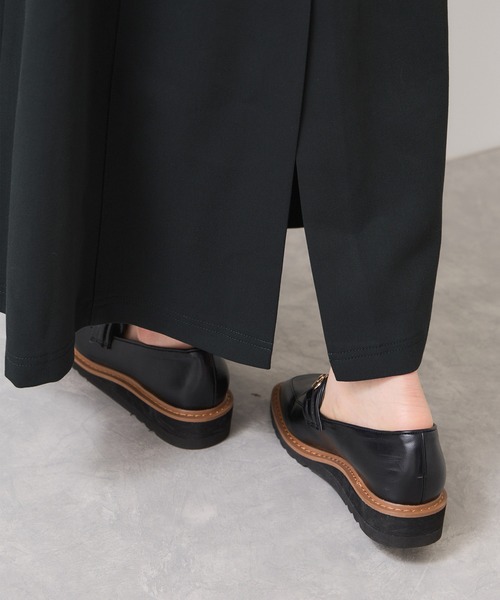 VIS(ビス)の「ウエストベルトジャンパースカート(ジャンパースカート・レディース・ダークブラウン/スミクロ・FREE)」の18枚目の写真