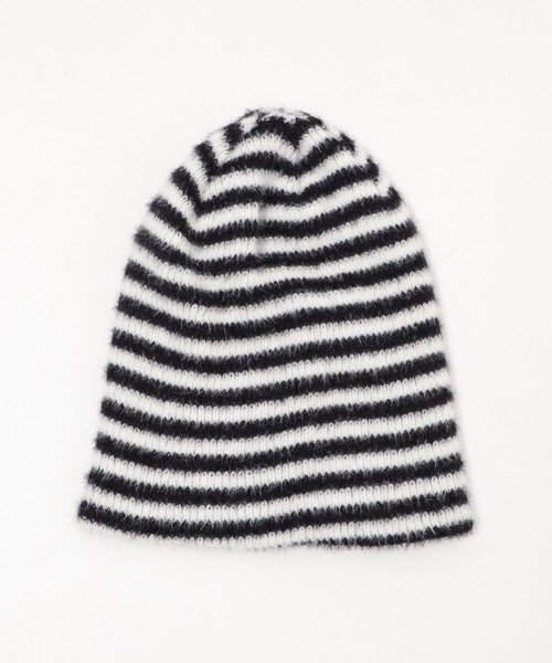 Figments（フィグメンツ）の「ボーダーニットキャップ（ニットキャップ/ビーニー・レディース・ホワイト/グレー・FREE）」の4枚目の写真