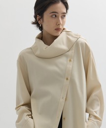 【STUDIOUS/ステュディオス】Viscose Wool Big Collar Shirt/ビスコースウールビッグシャツ