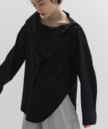 【STUDIOUS/ステュディオス】Viscose Wool Big Collar Shirt/ビスコースウールビッグシャツ