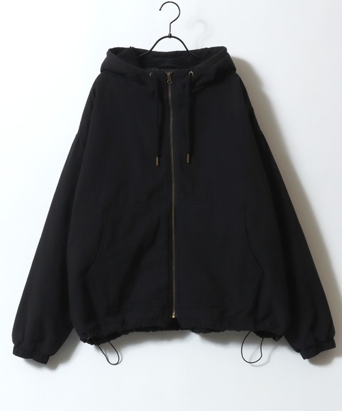 セール】SITRY Duck Zip Hoodie/別注 オーバーサイズ フード裏ボア