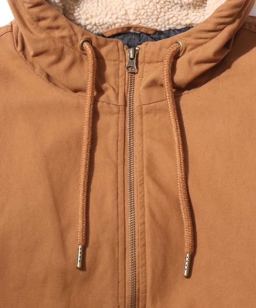 SITRY(シトリー)の「SITRY Duck Zip Hoodie/別注 オーバーサイズ フード裏ボア ドローコード ダックパーカー ダックジャケット アクティブパーカー ブルゾン フルジップパーカー フーディー(ブルゾン・メンズ・ブラウン/ブラック・M/L/LL)」の6枚目の写真