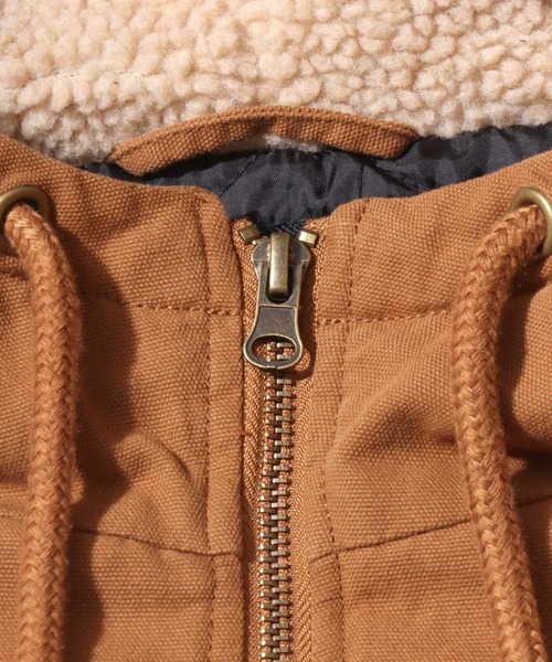 SITRY(シトリー)の「SITRY Duck Zip Hoodie/別注 オーバーサイズ フード裏ボア ドローコード ダックパーカー ダックジャケット アクティブパーカー ブルゾン フルジップパーカー フーディー(ブルゾン・メンズ・ブラウン/ブラック・M/L/LL)」の10枚目の写真