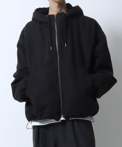 SITRY(シトリー)の「SITRY Duck Zip Hoodie/別注 オーバーサイズ フード裏ボア ドローコード ダックパーカー ダックジャケット アクティブパーカー ブルゾン フルジップパーカー フーディー(ブルゾン・メンズ・ブラウン/ブラック・M/L/LL)」の19枚目の写真
