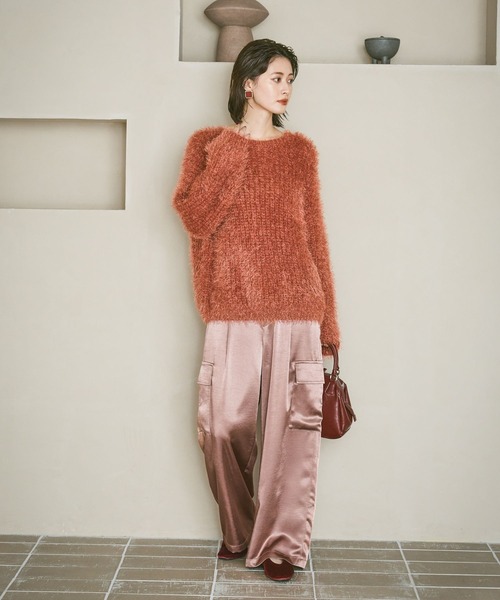 LAKOLE(ラコレ)の「シャギーニットプルオーバー / 591249(ニット/セーター・レディース・アイボリー/グレー/テラコッタ/ネイビー/イエロー・FREE)」の8枚目の写真