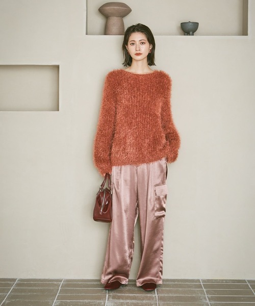 LAKOLE(ラコレ)の「シャギーニットプルオーバー / 591249(ニット/セーター・レディース・アイボリー/グレー/テラコッタ/ネイビー/イエロー・FREE)」の9枚目の写真