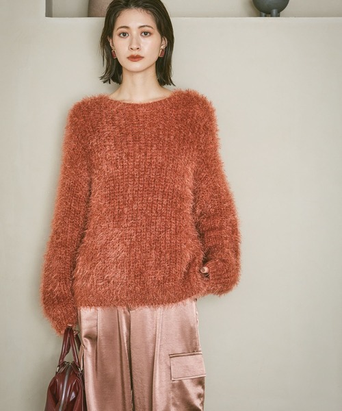 LAKOLE(ラコレ)の「シャギーニットプルオーバー / 591249(ニット/セーター・レディース・アイボリー/グレー/テラコッタ/ネイビー/イエロー・FREE)」の10枚目の写真