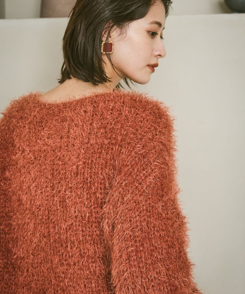 LAKOLE(ラコレ)の「シャギーニットプルオーバー / 591249(ニット/セーター・レディース・アイボリー/グレー/テラコッタ/ネイビー/イエロー・FREE)」の17枚目の写真