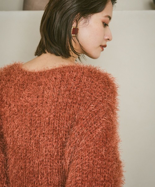 LAKOLE(ラコレ)の「シャギーニットプルオーバー / 591249(ニット/セーター・レディース・アイボリー/グレー/テラコッタ/ネイビー/イエロー・FREE)」の18枚目の写真