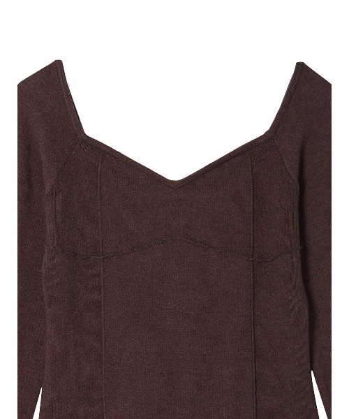 ELCHELE(エルチェレ)の「WINE GLASS KNIT TOP(ニット/セーター・レディース・オフホワイト/チョコ・FREE)」の11枚目の写真