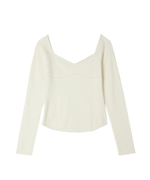 ELCHELE(エルチェレ)の「WINE GLASS KNIT TOP(ニット/セーター・レディース・オフホワイト/チョコ・FREE)」の13枚目の写真