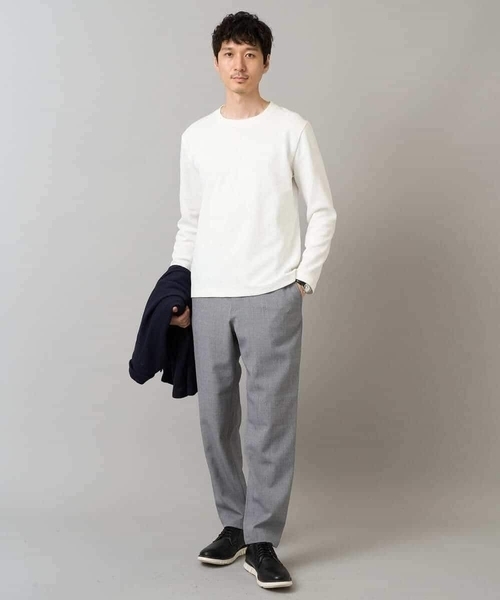 a.v.v(アーヴェヴェ)の「メランジストレッチセミルーズパンツ【イージーケア/洗濯機で洗える】(その他パンツ・メンズ・グレー/ベージュ・46/48/50)」の10枚目の写真