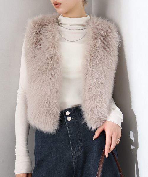 ショートエコファーベスト Spick & Span｜ショートエコファーベスト | Rakuten Fashion(楽天