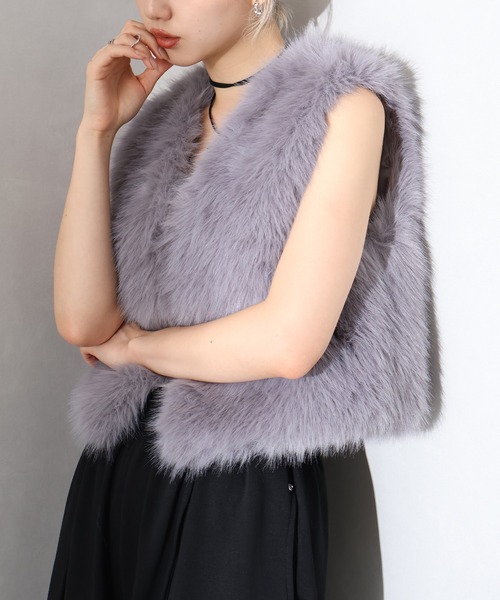 セール】エコファーショートベスト（ベスト）｜SpRay（スプレイ）の