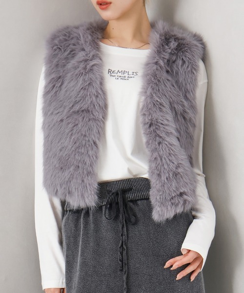 セール】エコファーショートベスト（ベスト）｜SpRay（スプレイ）の