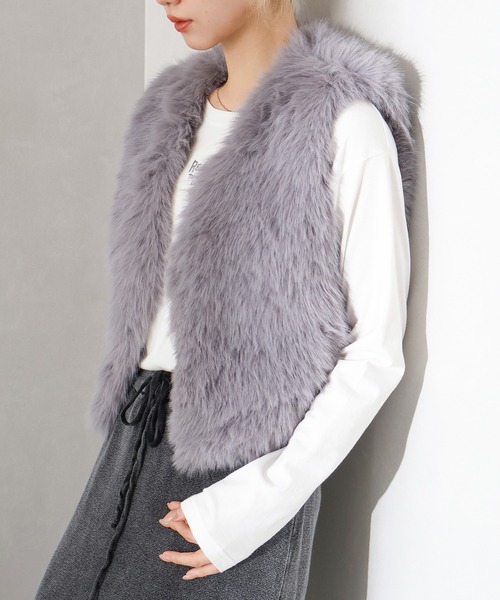 セール】エコファーショートベスト（ベスト）｜SpRay（スプレイ）の