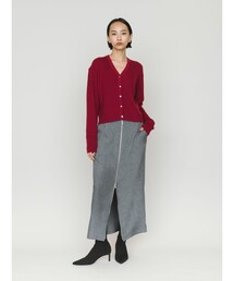 MIDIUMISOLID for Ladies フロントジップスカート