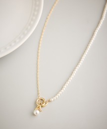 ROPE' PICNIC | チェーン×パールショートスライドネックレス(ネックレス)