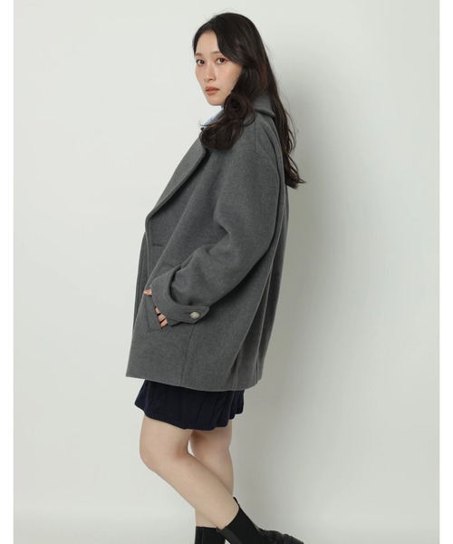 セール】ケーブルシャツレイヤードミニニットワンピース（ワンピース