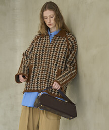 Firsthand | Firsthand/ファーストハンド ウール混 ガンクラブ チェック ニット ジップ ブルゾン(カーディガン/ボレロ)