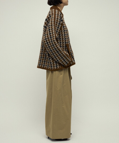 Firsthand（ファーストハンド）の「Firsthand/ファーストハンド ウール混 ガンクラブ チェック ニット ジップ ブルゾン（カーディガン/ボレロ・レディース・ブラウン/グレー・FREE）」の10枚目の写真