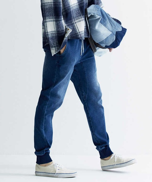 WP WESTPOINT(ダブルピーウエストポイント)の「WP WESTPOINT/ダブルピー ウエストポイント インディゴ イージー 濃青デニムパンツ 裾リブ(デニムパンツ・メンズ・インディゴブルー・S/L/XL/XXL/XS/M)」の14枚目の写真