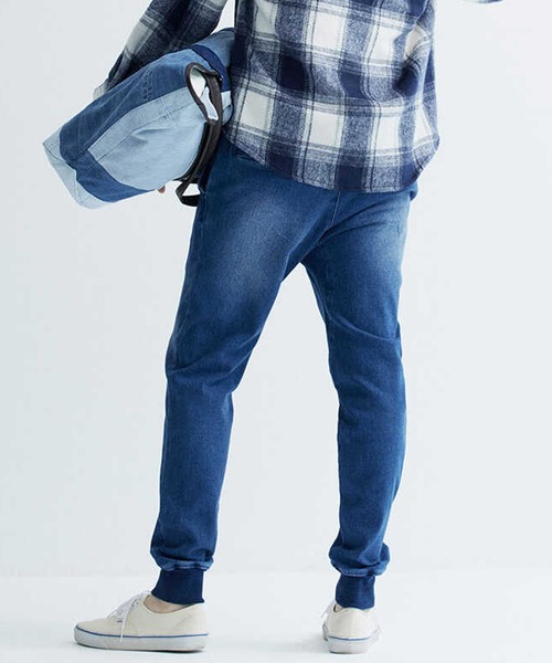 WP WESTPOINT(ダブルピーウエストポイント)の「WP WESTPOINT/ダブルピー ウエストポイント インディゴ イージー 濃青デニムパンツ 裾リブ(デニムパンツ・メンズ・インディゴブルー・S/L/XL/XXL/XS/M)」の15枚目の写真