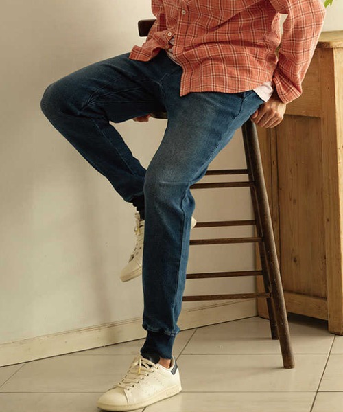 WP WESTPOINT(ダブルピーウエストポイント)の「WP WESTPOINT/ダブルピー ウエストポイント インディゴ イージー 濃青デニムパンツ 裾リブ(デニムパンツ・メンズ・インディゴブルー・S/L/XL/XXL/XS/M)」の19枚目の写真