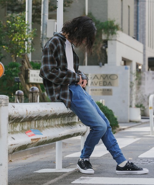 WP WESTPOINT(ダブルピーウエストポイント)の「WP WESTPOINT/ダブルピー ウエストポイント インディゴ イージー 濃青デニムパンツ 裾リブ(デニムパンツ・メンズ・インディゴブルー・S/L/XL/XXL/XS/M)」の11枚目の写真