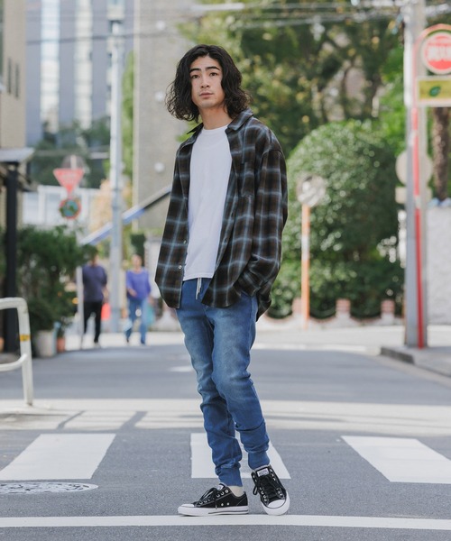 WP WESTPOINT(ダブルピーウエストポイント)の「WP WESTPOINT/ダブルピー ウエストポイント インディゴ イージー 濃青デニムパンツ 裾リブ(デニムパンツ・メンズ・インディゴブルー・S/L/XL/XXL/XS/M)」の3枚目の写真