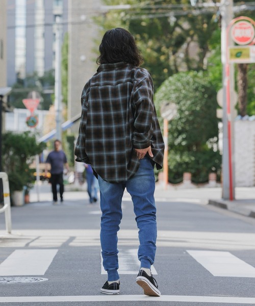 WP WESTPOINT(ダブルピーウエストポイント)の「WP WESTPOINT/ダブルピー ウエストポイント インディゴ イージー 濃青デニムパンツ 裾リブ(デニムパンツ・メンズ・インディゴブルー・S/L/XL/XXL/XS/M)」の6枚目の写真