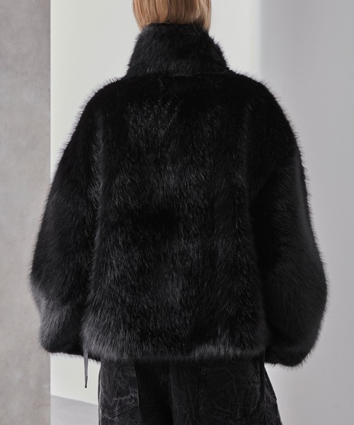 ベルトデザインハイネックファーブルゾン（ブルゾン）｜Loose/ルース