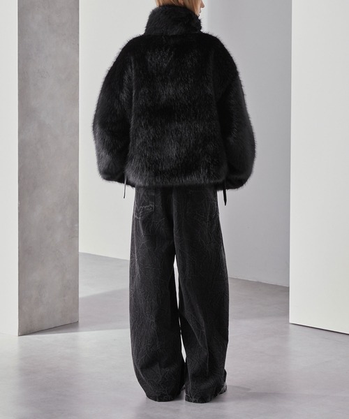 ベルトデザインハイネックファーブルゾン（ブルゾン）｜Loose/ルース