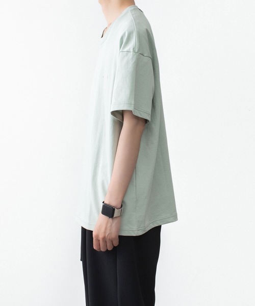 ATTACHMENT（アタッチメント）の「30//2 スビンジャージー エンブロイダリーTEE / 30//2 SUVIN JERSEY EMBROIDERY TEE（Tシャツ/カットソー・メンズ・ホワイト/ライトグリーン/ブラック/グレー・4/1/2/3）」の5枚目の写真