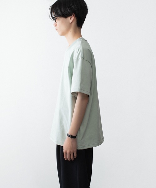 ATTACHMENT（アタッチメント）の「30//2 スビンジャージー エンブロイダリーTEE / 30//2 SUVIN JERSEY EMBROIDERY TEE（Tシャツ/カットソー・メンズ・ホワイト/ライトグリーン/ブラック/グレー・4/1/2/3）」の8枚目の写真