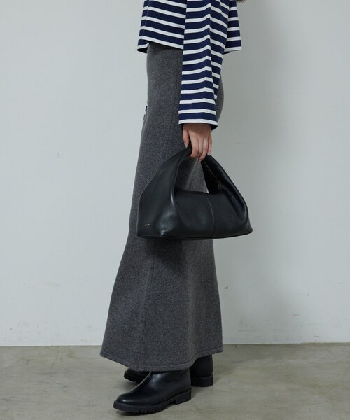 GALLARDAGALANTE(ガリャルダガランテ)の「【セットアップ対応】【手洗い可】メリノウールニットスカート(スカート・レディース・ベージュ/チャコールグレー・FREE)」の7枚目の写真