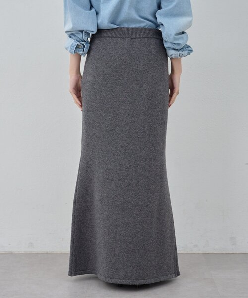 GALLARDAGALANTE(ガリャルダガランテ)の「【セットアップ対応】【手洗い可】メリノウールニットスカート(スカート・レディース・ベージュ/チャコールグレー・FREE)」の20枚目の写真