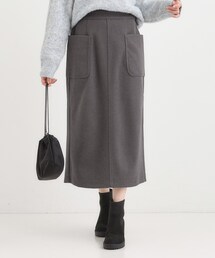 DRESKIP | 【S-LL】あったかすっきり 圧縮ニットナロースカート(スカート)