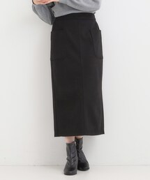 DRESKIP | 【S-LL】あったかすっきり 圧縮ニットナロースカート(スカート)