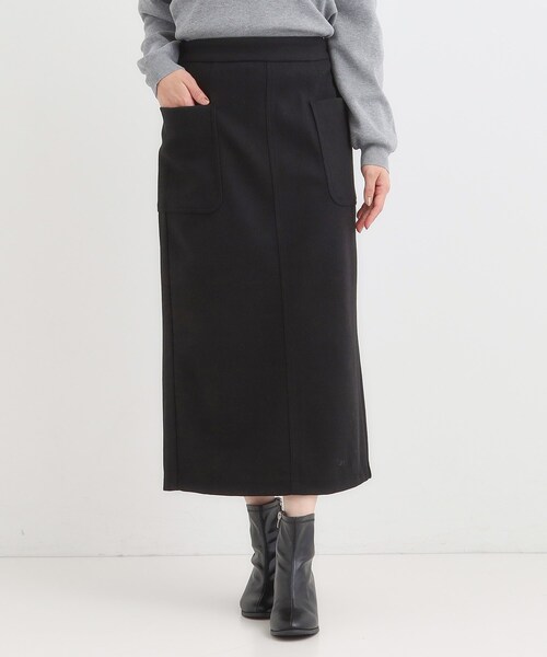 DRESKIP（ドレスキップ）の「【S-LL】あったかすっきり 圧縮ニットナロースカート（スカート・レディース・モスグリーン/ブラック/グレー/チャコールグレー・04/03/02/01）」の13枚目の写真
