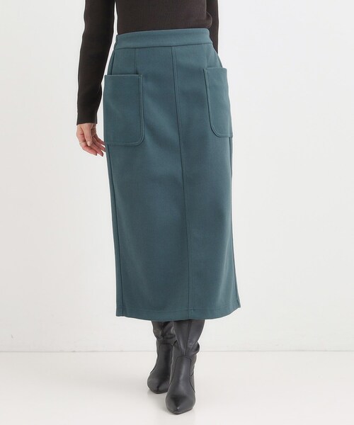 DRESKIP（ドレスキップ）の「【S-LL】あったかすっきり 圧縮ニットナロースカート（スカート・レディース・モスグリーン/ブラック/グレー/チャコールグレー・04/03/02/01）」の17枚目の写真