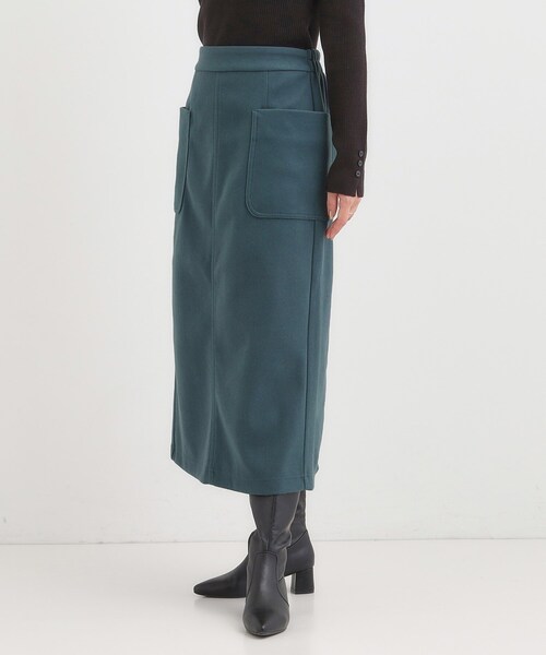 DRESKIP（ドレスキップ）の「【S-LL】あったかすっきり 圧縮ニットナロースカート（スカート・レディース・モスグリーン/ブラック/グレー/チャコールグレー・04/03/02/01）」の18枚目の写真
