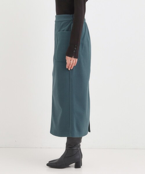 DRESKIP（ドレスキップ）の「【S-LL】あったかすっきり 圧縮ニットナロースカート（スカート・レディース・モスグリーン/ブラック/グレー/チャコールグレー・04/03/02/01）」の22枚目の写真