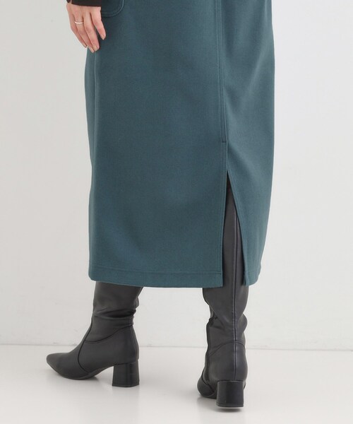 DRESKIP(ドレスキップ)の「【S-LL】あったかすっきり 圧縮ニットナロースカート(スカート・レディース・モスグリーン/ブラック/グレー/チャコールグレー・04/03/02/01)」の7枚目の写真