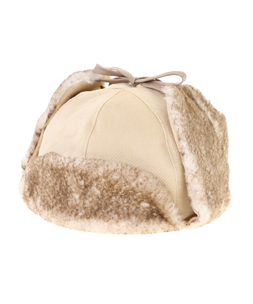 Manhattan Portage(マンハッタンポーテージ)の「Kersey Trapper Cap(キャップ・メンズ・ブラック/ベージュ・FREE)」の1枚目の写真