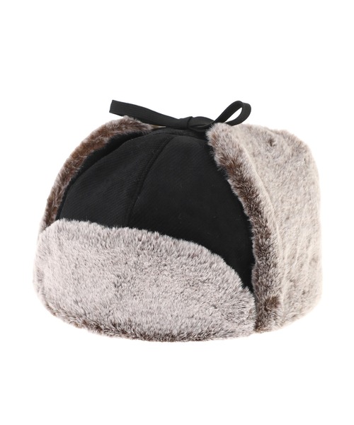 Manhattan Portage(マンハッタンポーテージ)の「Kersey Trapper Cap(キャップ・メンズ・ブラック/ベージュ・FREE)」の2枚目の写真