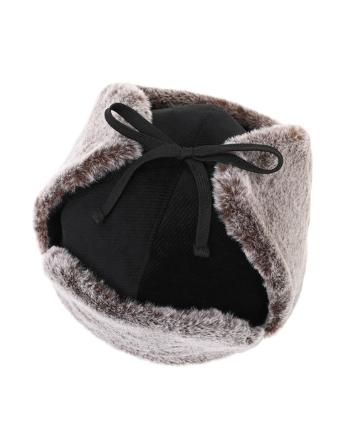 Manhattan Portage(マンハッタンポーテージ)の「Kersey Trapper Cap(キャップ・メンズ・ブラック/ベージュ・FREE)」の6枚目の写真